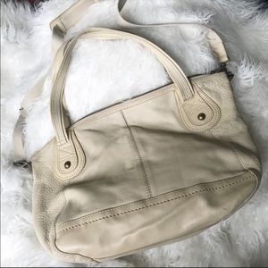 The‎ Sak ivory leather crossbody shoulder purse